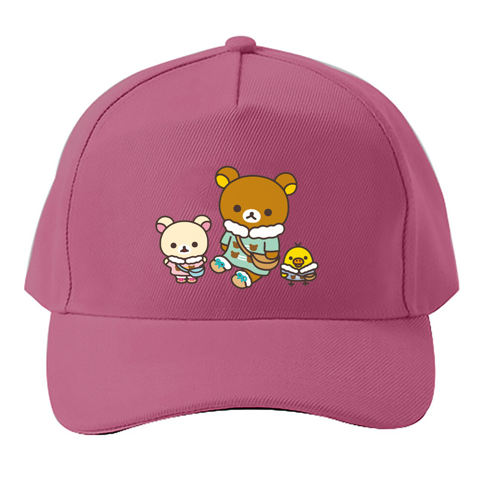 （画像用） リラックマ リラックマ キイロイトリ Rilakkuma Korilakkuma Kiiroitori ベースボールキャップ 綿100％ 男女兼用 帽子 スポーツ